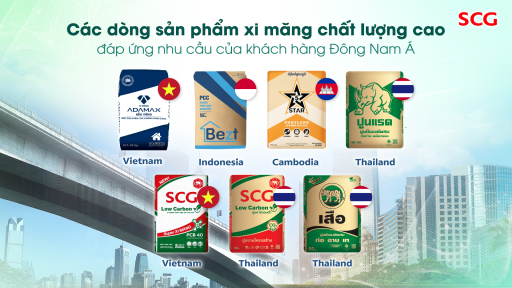 Các dòng sản phẩm xi măng chất lượng cao của SCG tại thị trường Đông Nam Á
