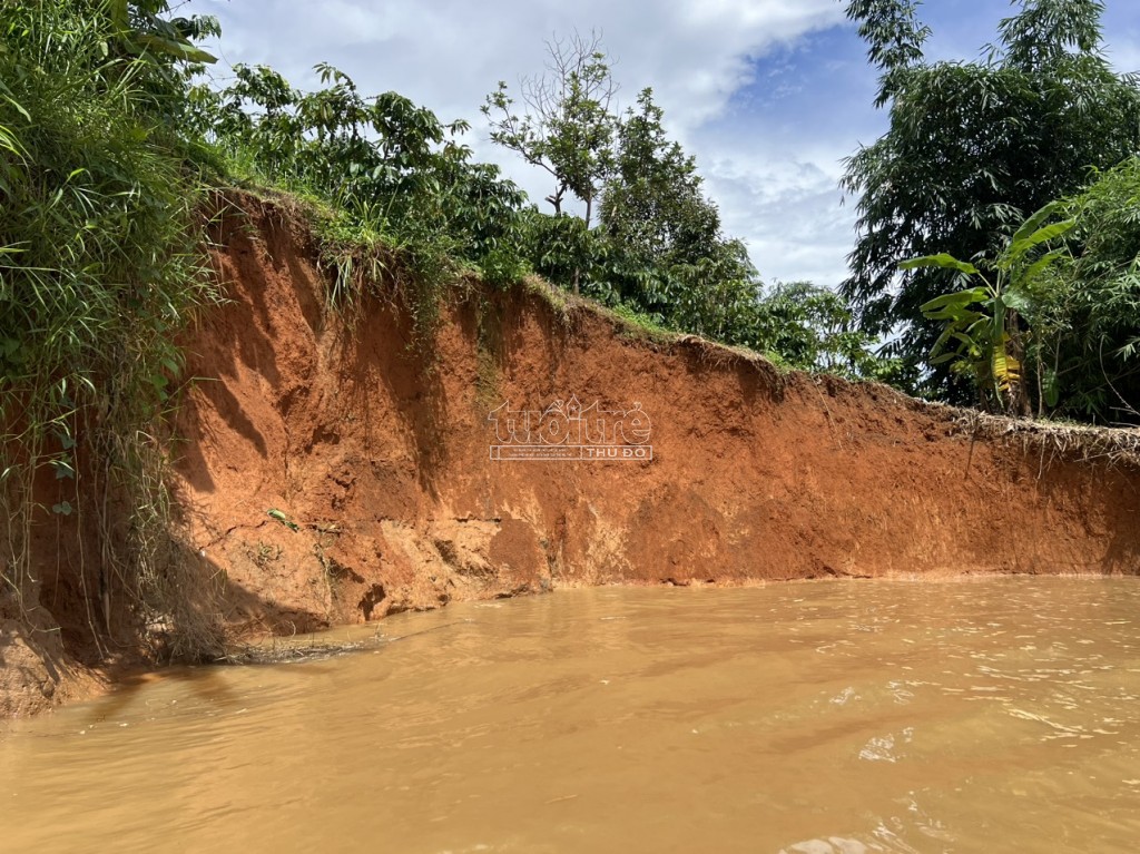 Kon Tum: Người dân chua xót nhìn đất đai, hoa màu trôi sông