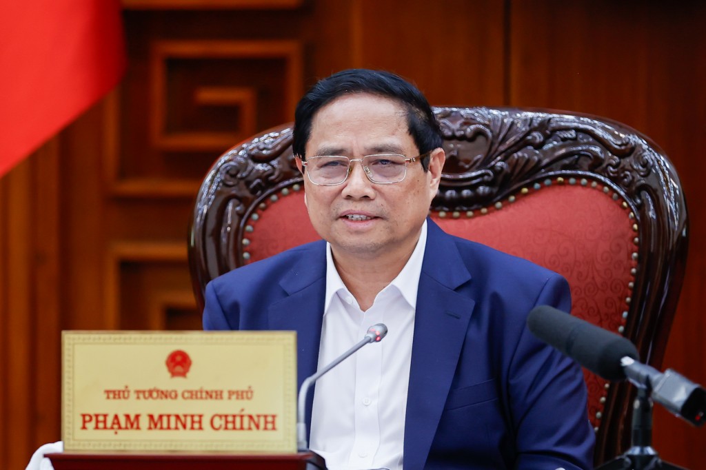 Thủ tướng Chính phủ Phạm Minh Chính phát biểu tại Phiên họp thứ nhất của Ban Chỉ đạo tổng kết 20 năm thực hiện mô hình tổ chức bộ máy của Chính phủ - Ảnh: VGP/Nhật Bắc