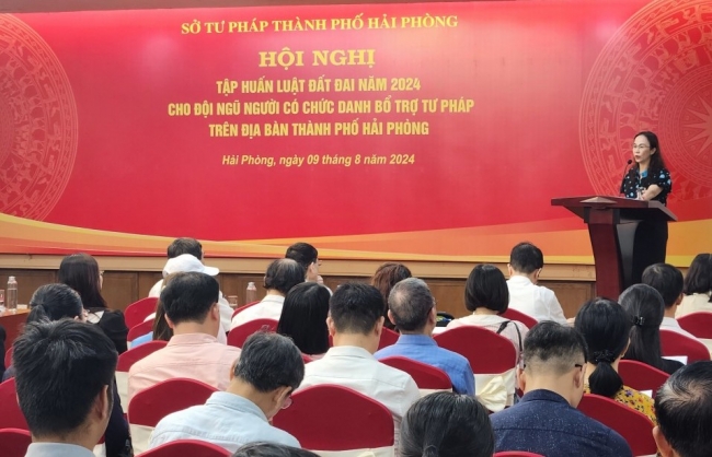 Hải Phòng: Tập huấn Luật Đất đai 2024 cho các chức danh Tư pháp