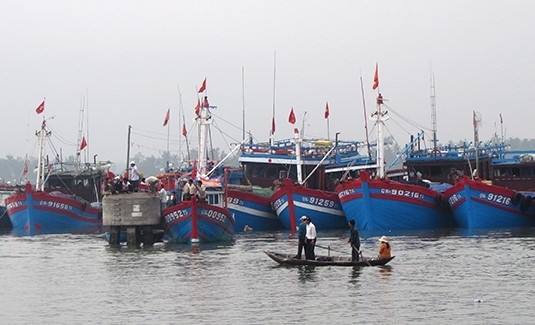 Tàu cá tại huyện Núi Thành, Quảng Nam (Ảnh: Ái Ly)