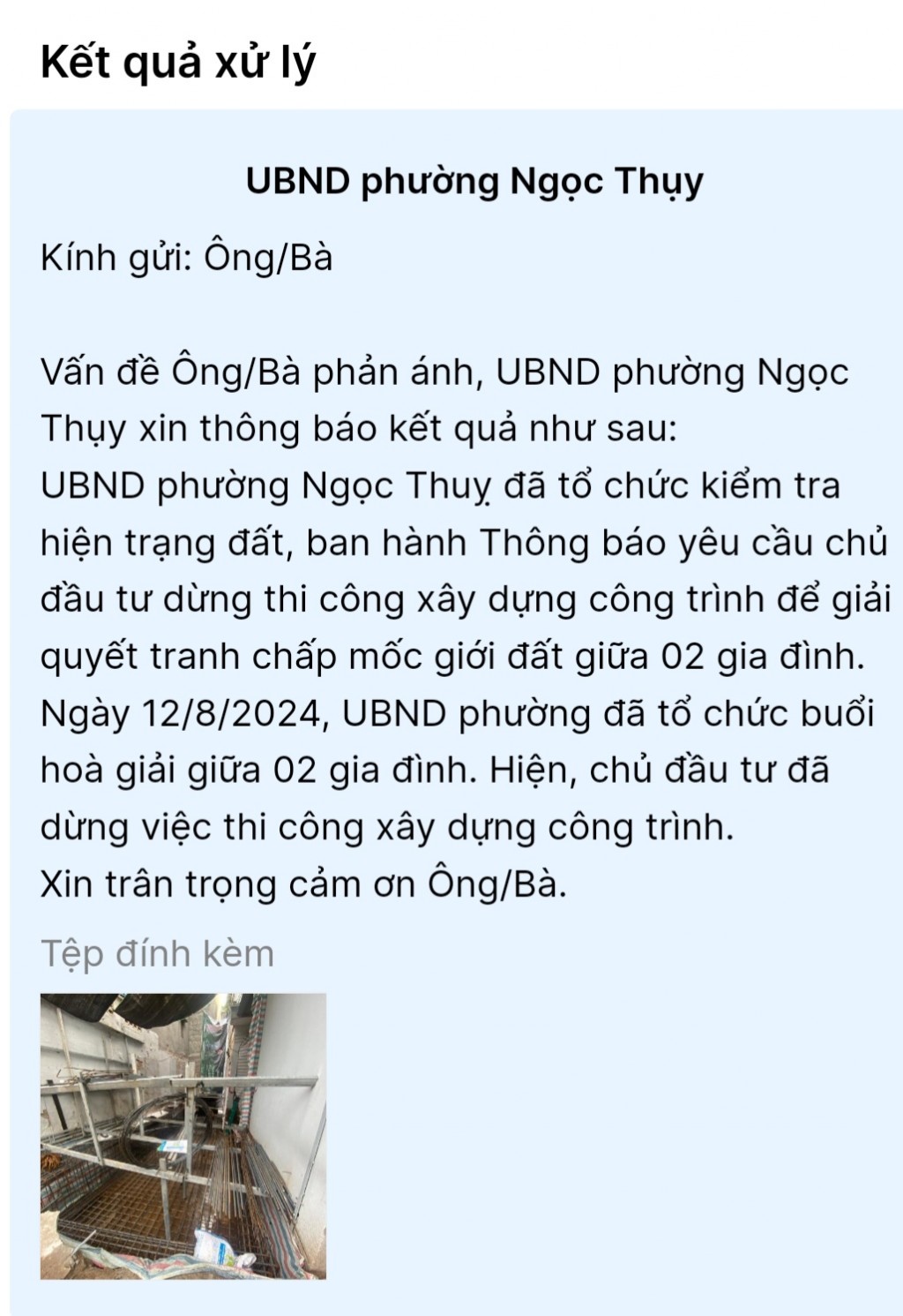 Kiến nghị của người dân trên ứng dụng iHanoi được xử lý nhanh chóng