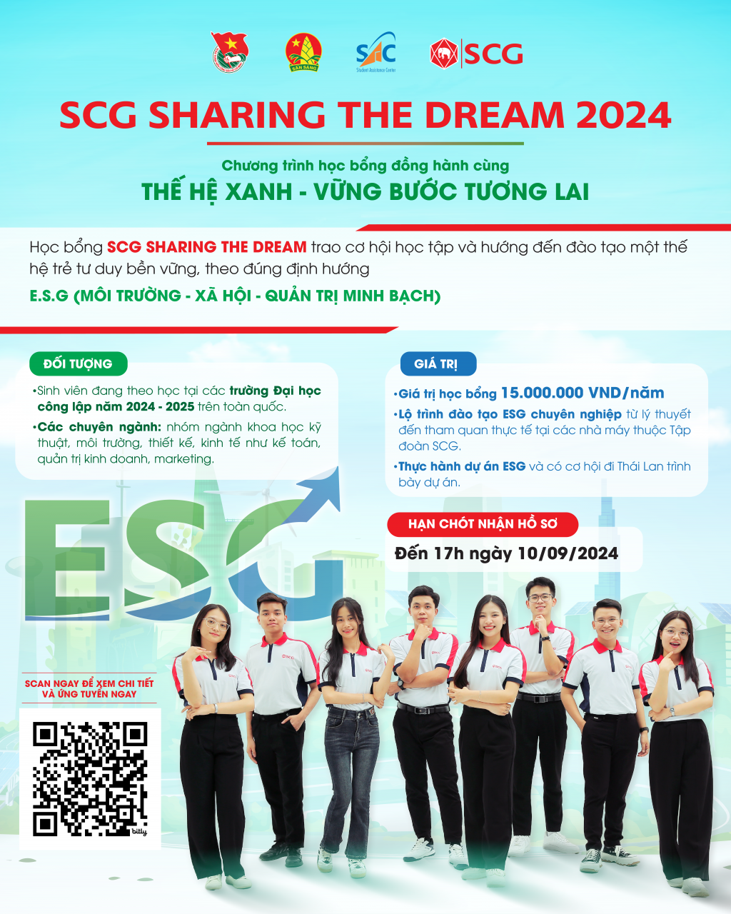 1. Học bổng SCG Sharing the Dream 2024 tiếp tục trao quyền cho thế hệ xanh - vững bước tương lai