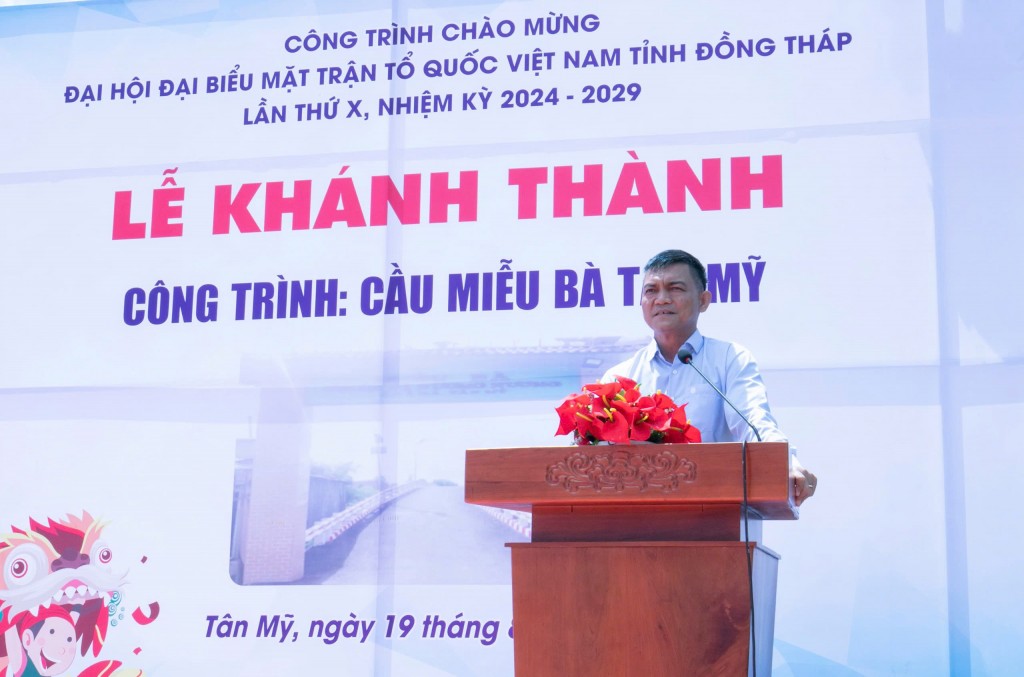 Ông Văn Tiến Thanh - Tổng Giám đốc Phân Bón Cà Mau phát biểu tại buổi lễ