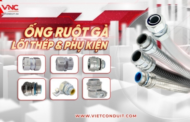 Ống ruột gà lõi thép Vietconduit: Bảo vệ an toàn cho hệ thống điện tại công trình