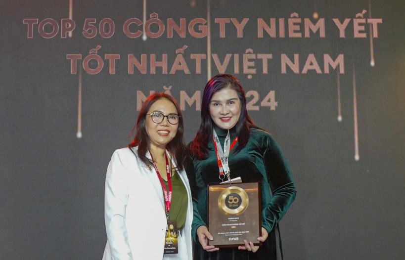 Forbes vinh danh Vietjet trong Top 50 công ty niêm yết tốt nhất Việt Nam 2024