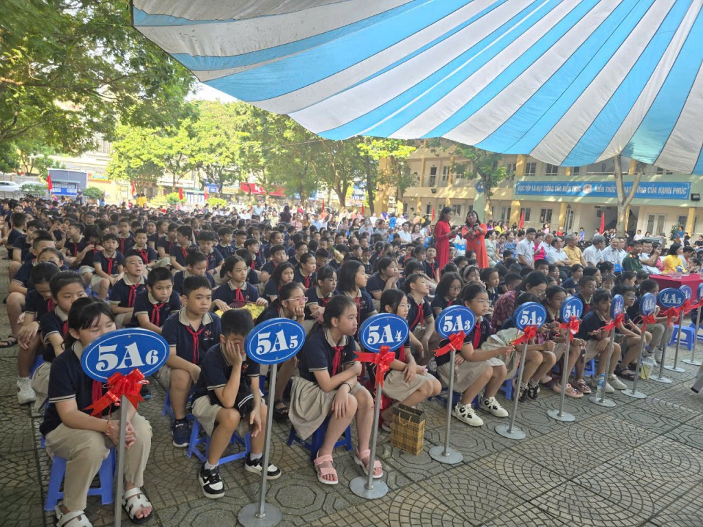 Học sinh trường Tiểu học Ngọc Lâm háo hức đón năm học mới Học sinh trường Tiểu học Ngọc Lâm háo hức đón năm học mới