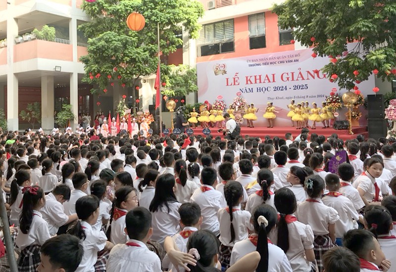 Trường Tiểu học Chu Văn An vững vàng, tự tin bước vào năm học mới