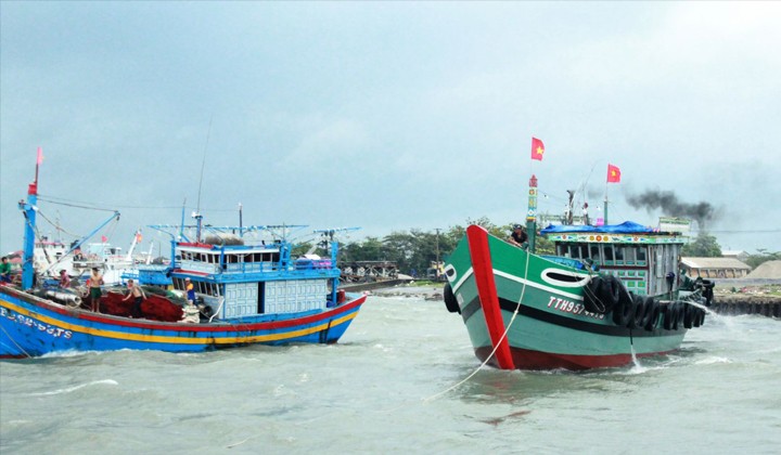 Các địa phương vùng ven biển Thừa Thiên – Huế cũng đã có biện pháp bảo đảm an toàn cho tàu thuyền tại khu vực đang neo đậu (Ảnh thuathienhue.gov)