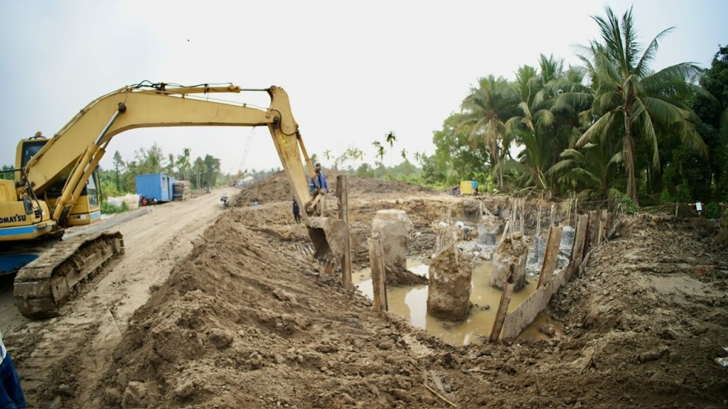 Dự án thi công đường Vành đai 3 TP.Hồ Chí Minh đoạn qua tỉnh Bình Dương (Ảnh: Minh Duy)