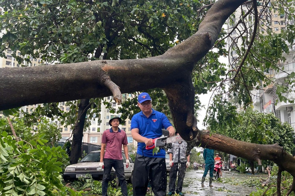 579 đội thanh niên tình nguyện hỗ trợ khắc phục hậu quả bão YAGI