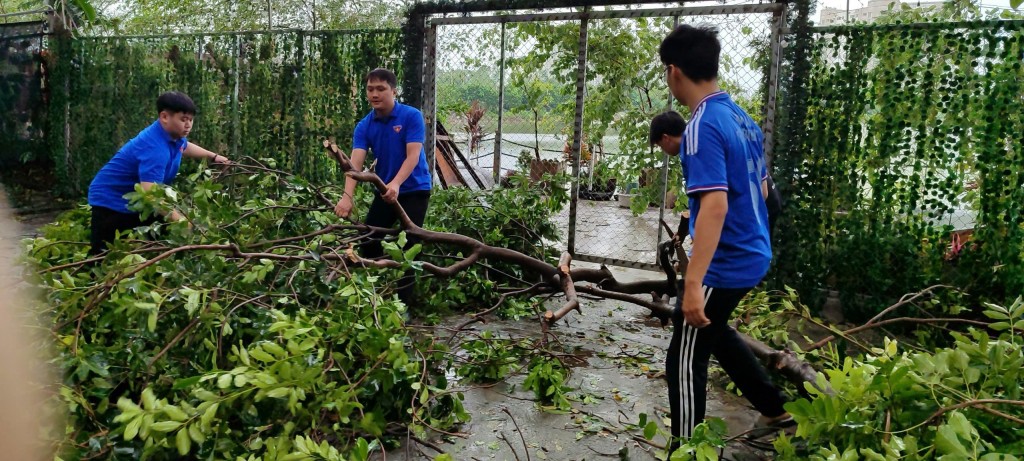 579 đội thanh niên tình nguyện hỗ trợ khắc phục hậu quả bão YAGI