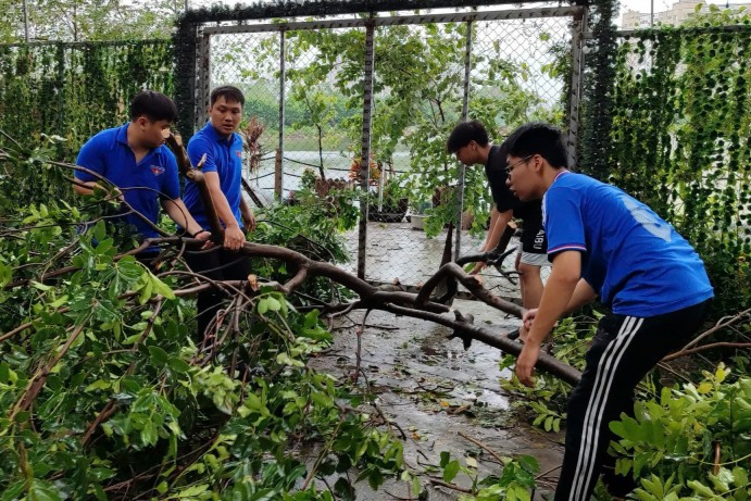 579 đội thanh niên tình nguyện hỗ trợ khắc phục hậu quả bão YAGI