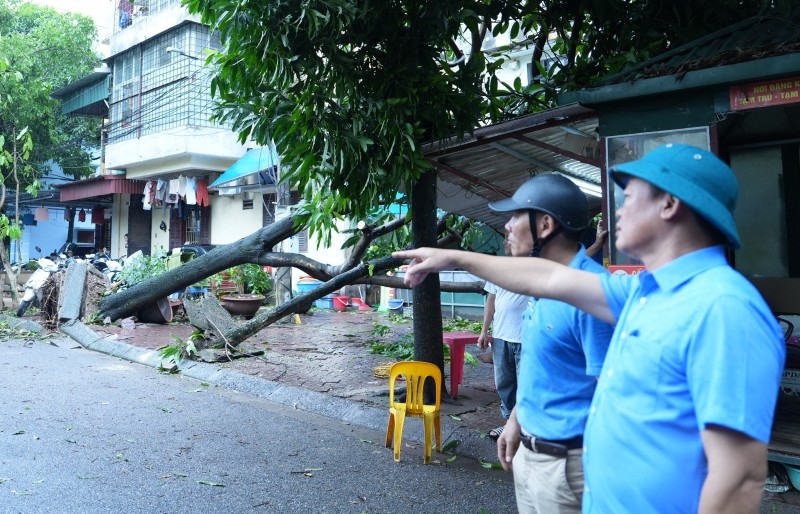 Quận Cầu Giấy khẩn trương vào cuộc khắc phục hậu quả bão Yagi