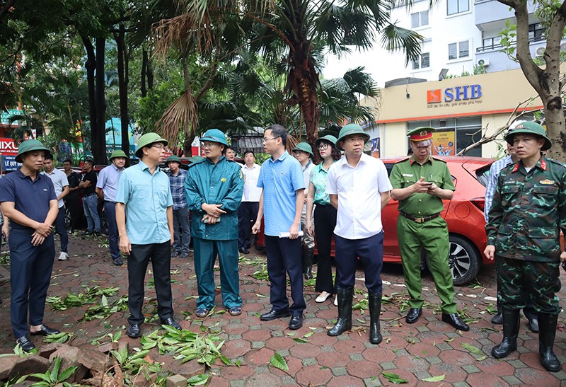 Nhanh chóng giải tỏa cây đổ, đảm bảo giao thông các tuyến đường