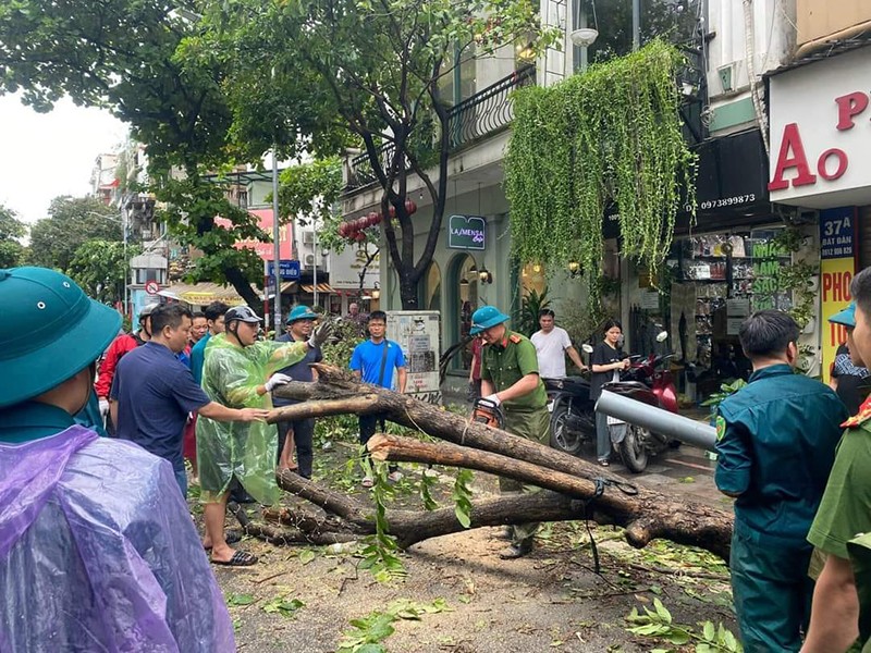 Quân dân phường Cửa Đông chung tay phối hợp khắc phục hậu quả siêu bão Yagi gây ra. Dù công việc khá vất vả nhưng nụ cười luôn thường trực trên môi các chiến sỹ làm nhiệm vụ