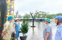 Kiểm tra công tác phòng, chống úng ngập tại các xã vùng bãi