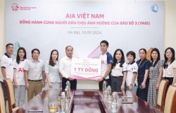 AIA Việt Nam hỗ trợ trẻ em chịu ảnh hưởng của bão Yagi 1 tỷ đồng