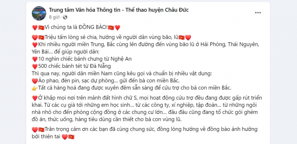 Tỏa sáng nghĩa đồng bào trong cơn bão lũ