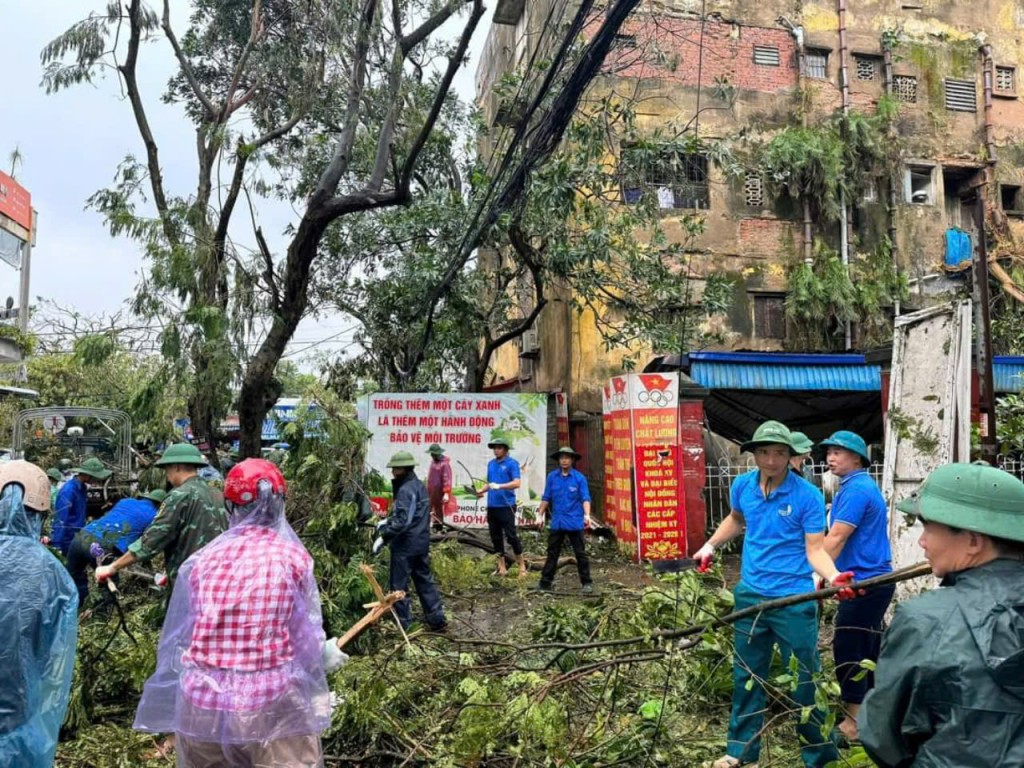 Hơn 8.000 đoàn viên, thanh niên tham gia khắc phục hậu quả bão Yagi