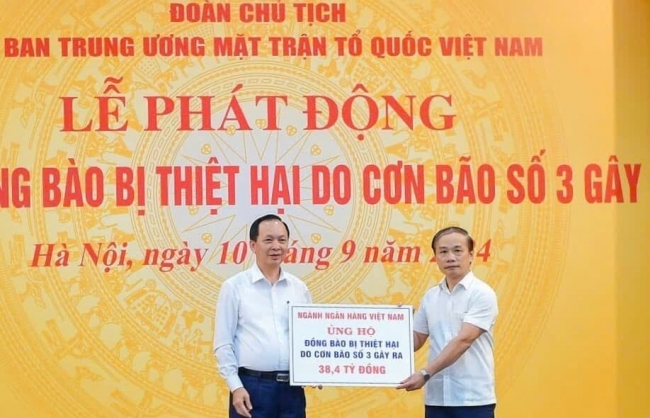 Eximbank chung tay ủng hộ đồng bào bị thiệt hại bởi bão số Yagi