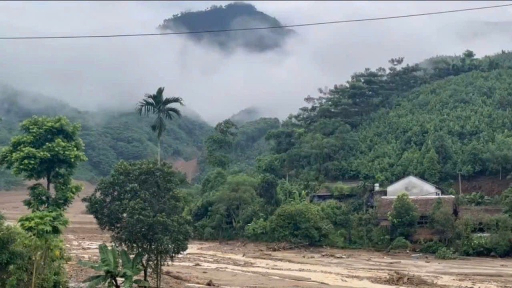 Lũ quét kinh hoàng đã vùi lấp toàn bộ thôn Làng Nủ, xã Phúc Khánh, huyện Bảo Yên, tỉnh Lào Cai