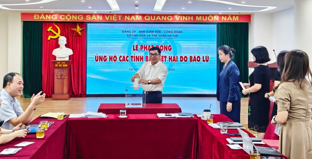 Sở Văn hóa và Thể thao Hà Nội tích cực ủng hộ, giúp đỡ đồng bào vùng bão lũ sớm ổn định cuộc sống