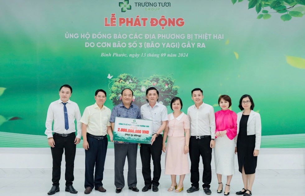 Tập đoàn Trường Tươi quyên góp 2 tỷ đồng ủng hộ đồng bào phía Bắc