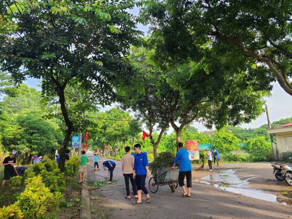 Thanh niên Mai Lâm ra quân dọn dẹp, vệ sinh môi trường 