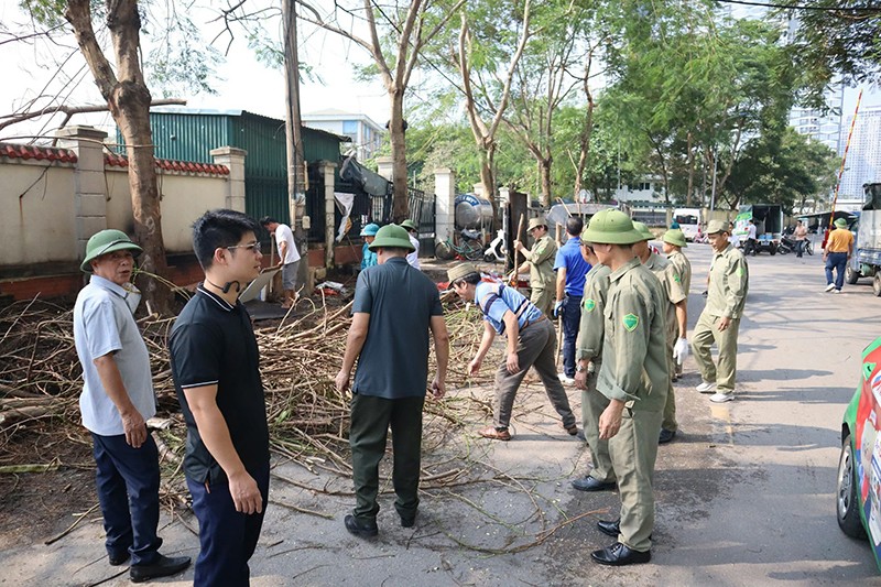 Quận Nam Từ Liêm: Tổng lực vệ sinh sau bão