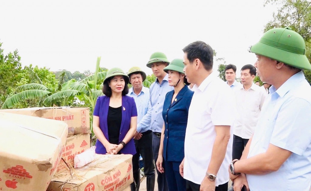 Quan tâm, hỗ trợ kịp thời các hộ dân trong thời gian mưa lũ