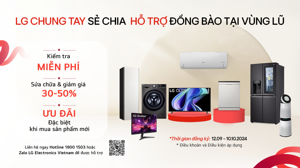 5. LG chung tay sẻ chia hỗ trợ người dân tại vùng lũ