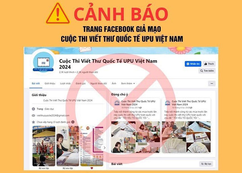 Thông tin fanpage giả mạo mạo