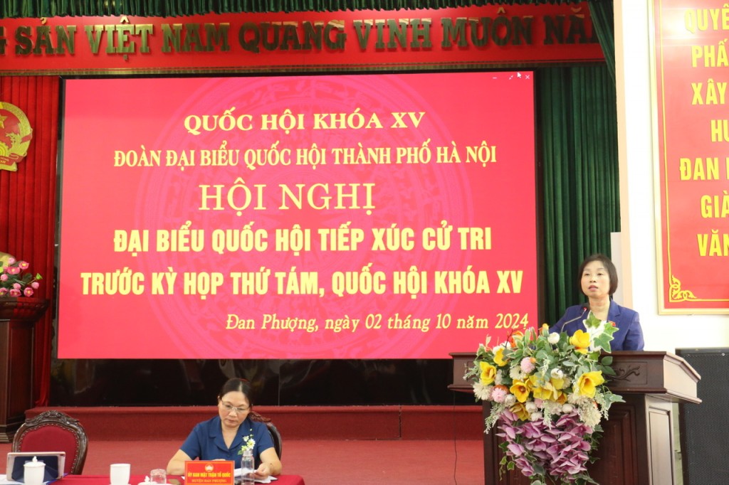  Đoàn Đại biểu Quốc hội thành phố Hà Nội tổ chức hội nghị Đại biểu Quốc hội tiếp xúc cử tri trước kỳ họp thứ 8, Quốc hội khóa XV, đơn vị bầu cử số 7.