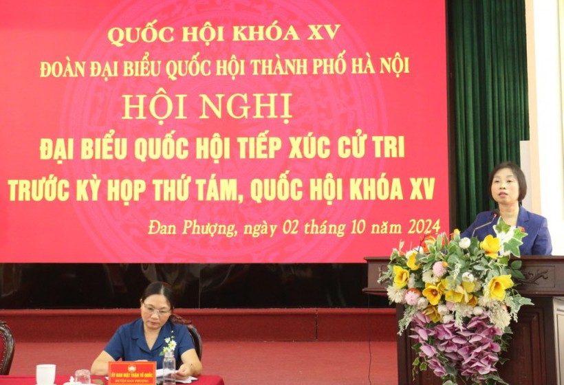 Đoàn Đại biểu Quốc hội thành phố Hà Nội tổ chức hội nghị Đại biểu Quốc hội tiếp xúc cử tri trước kỳ họp thứ 8, Quốc hội khóa XV, đơn vị bầu cử số 7.