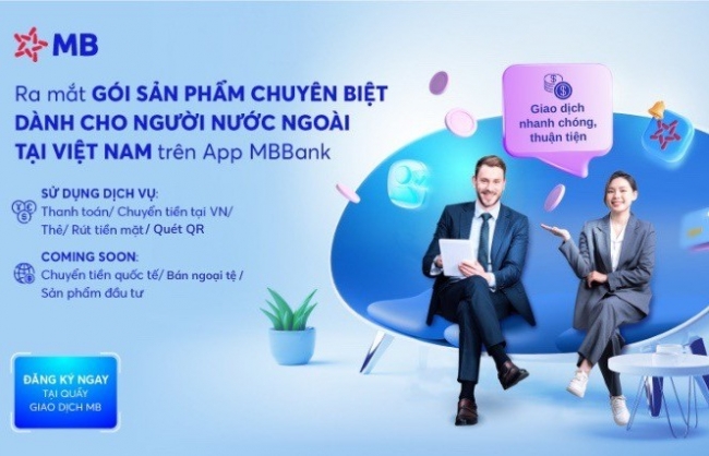 MB ra mắt dịch vụ dành cho người nước ngoài trên App MBBank