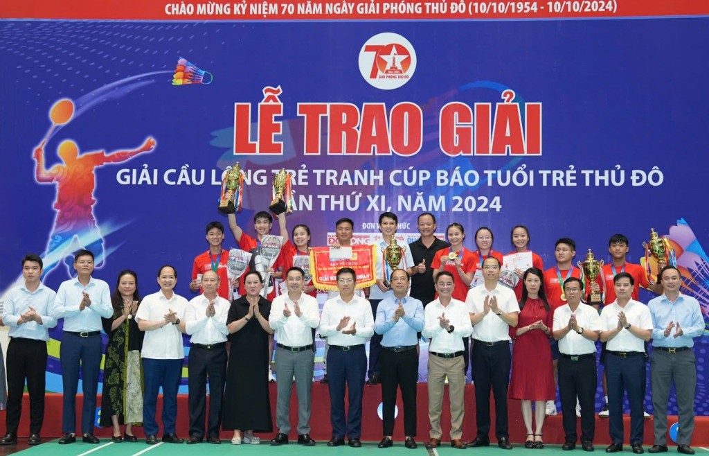 Bế mạc Giải Cầu lông trẻ tranh Cúp báo Tuổi trẻ Thủ đô lần thứ XI, năm 2024