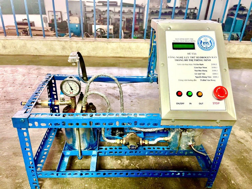 Hệ thống lưu trữ hydrogen sau khi hoàn thiện, có tính ứng dụng cao trong sản xuất công nghiệp (Ảnh NVCC)