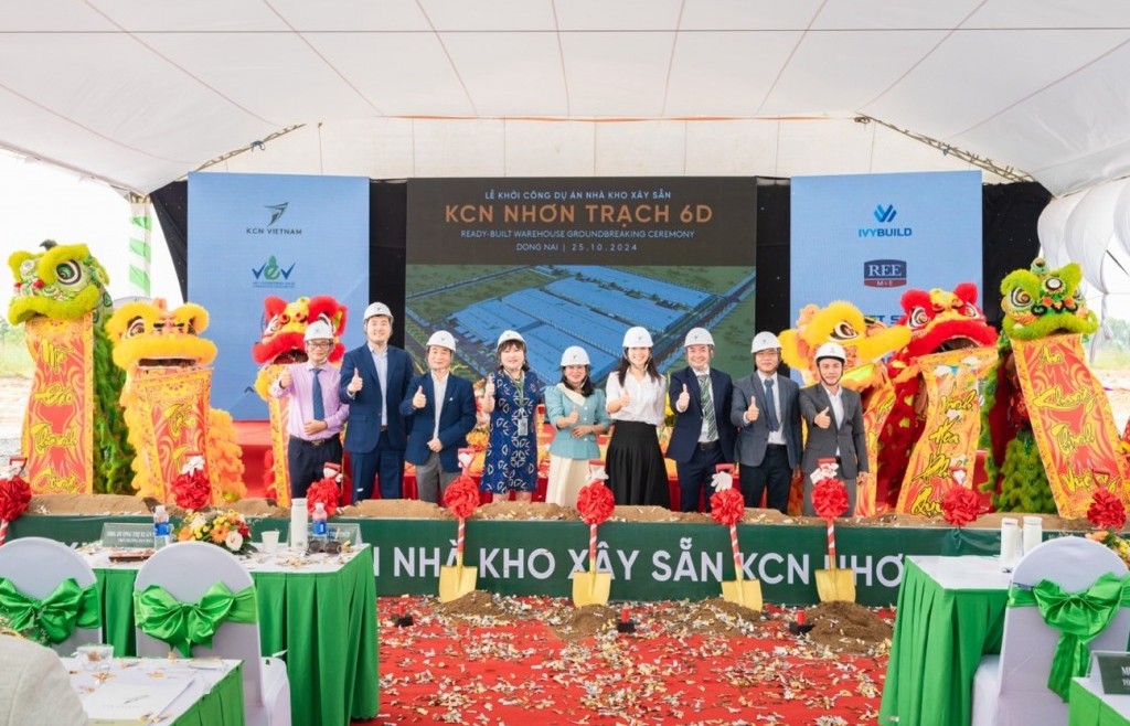 Tập đoàn KCN Việt Nam khởi công dự án 100.000 m2  nhà kho xây sẵn chất lượng cao