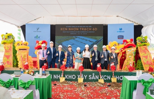 Tập đoàn KCN Việt Nam khởi công dự án 100.000 m2  nhà kho xây sẵn chất lượng cao