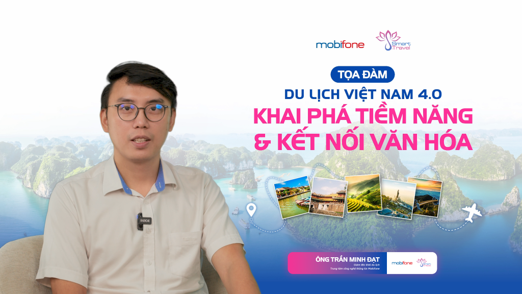 Ông Trần Minh Đạt, Giám đốc khối du lịch - Trung tâm công nghệ thông tin MobiFone chia sẻ tại tọa đàm (Ảnh: Trung tâm CNTT MobiFone)