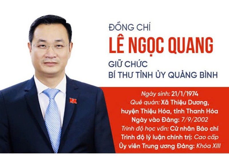 Chân dung Bí thư Tỉnh ủy Quảng Bình Lê Ngọc Quang