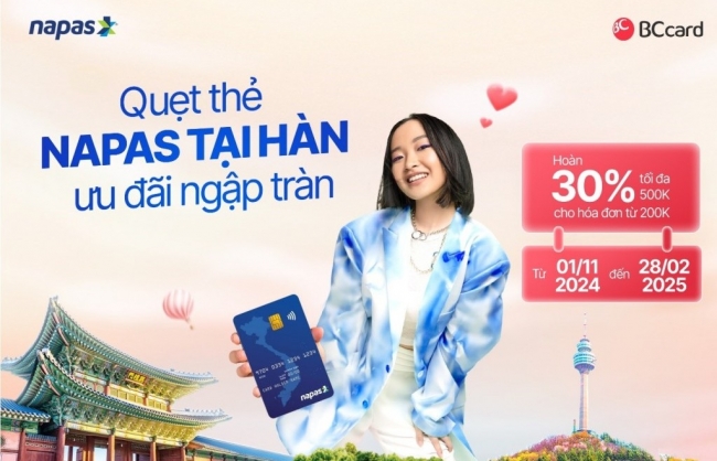 Ưu đãi tới 30% khi thanh toán thẻ NAPAS Agribank tại Hàn Quốc