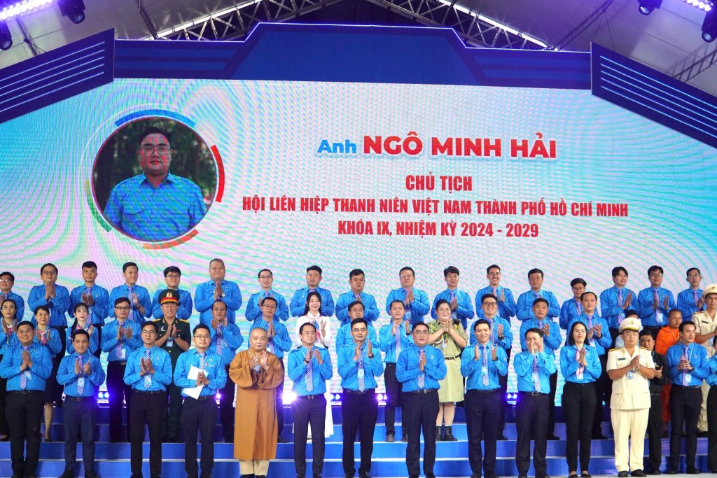 Nghi thức ra mắt 79 Ủy ban Hội, Ban Kiểm tra Hội LHTN Việt Nam TP Hồ Chí Minh khóa IX, nhiệm kỳ 2024 - 2029 và Đoàn đại biểu tham dự Đại hội đại biểu toàn quốc Hội LHTN Việt Nam lần thứ IX, nhiệm kỳ 2024 - 2029