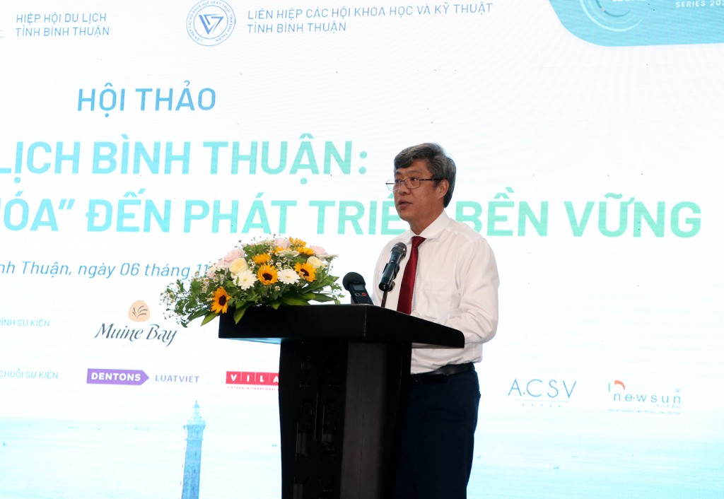 Ông Nguyễn Minh, Phó Chủ tịch UBND tỉnh Bình Thuận phát biểu tại hội nghị (Ảnh: binhthuan.gov.vn)