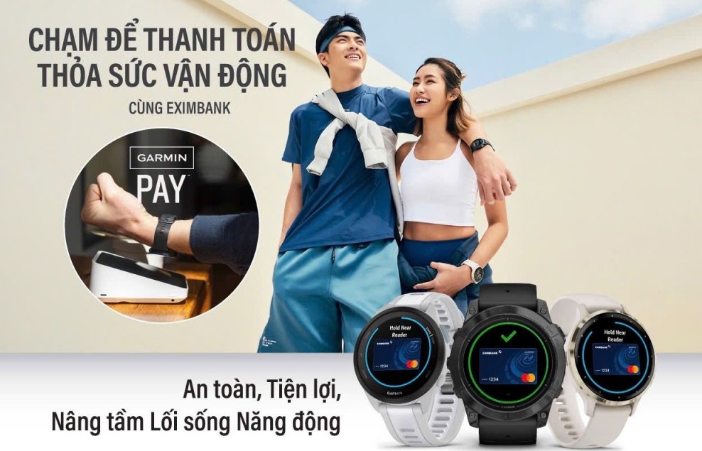 Thanh toán Garmin Pay qua Eximbank Mastercard: Bước đột phá lối sống năng động