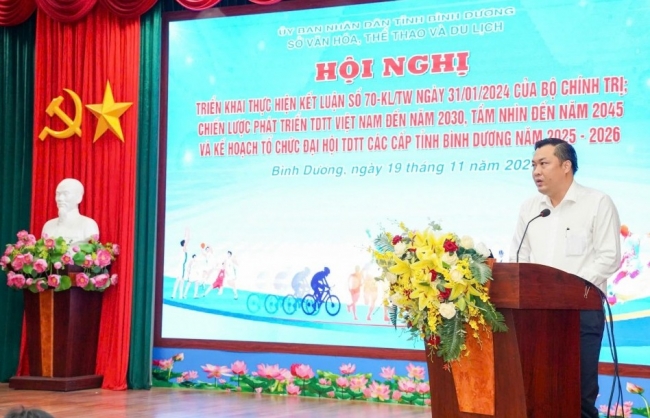 Bình Dương: Đẩy mạnh phát triển thể dục thể thao trong giai đoạn mới