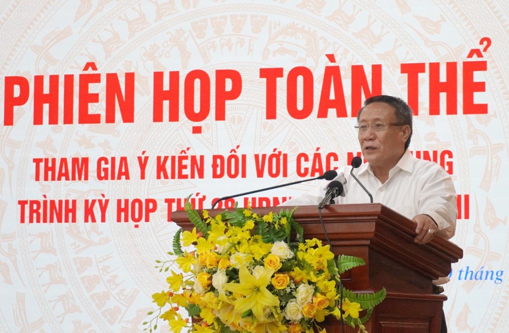 Phó Chủ tịch Thường trực UBND tỉnh Hà Sỹ Đồng phát biểu kết luận (Ảnh quangtri.gov)