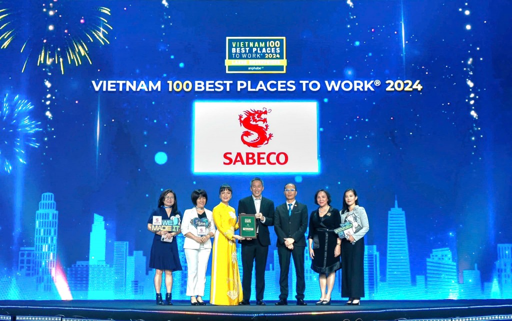 SABECO được vinh danh trong top 100 nơi làm việc tốt nhất Việt Nam năm 2024