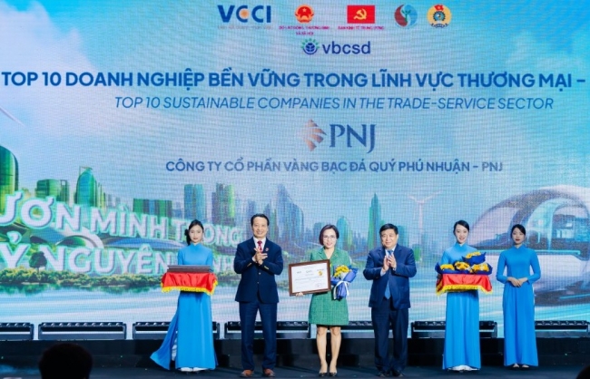 PNJ là doanh nghiệp phát triển bền vững năm thứ 9 liên tiếp